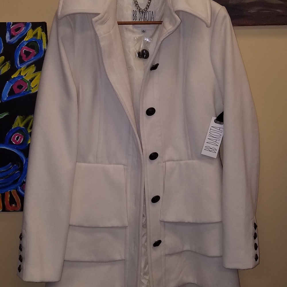 Off White Ruffle Coat